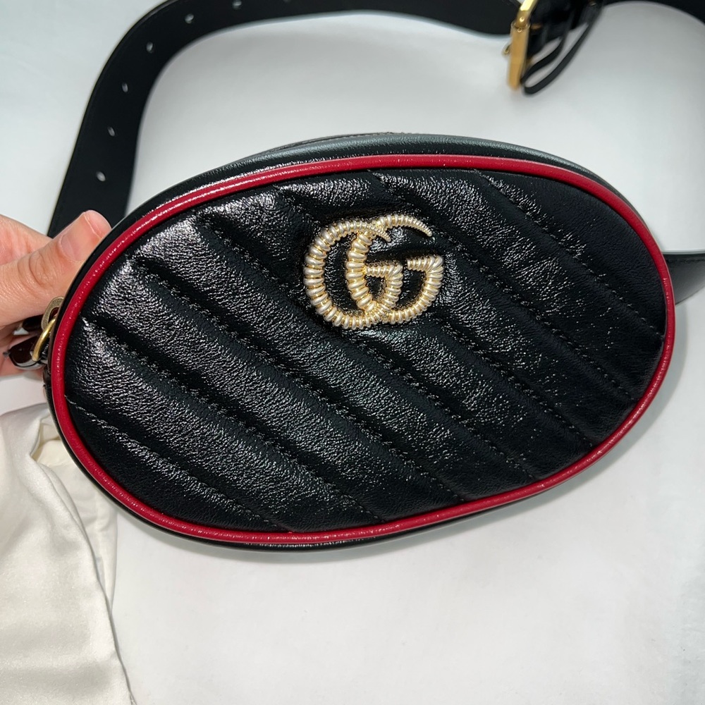 Gucci Marmont Leather Belt Bag - Picture 7 of 9